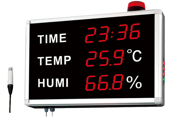 Huato HE223W Large LED Display Thermohygrometer with Time Display
