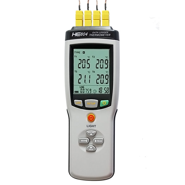 Huato HE804 Multi-Channel Handheld Thermocouple Thermometer