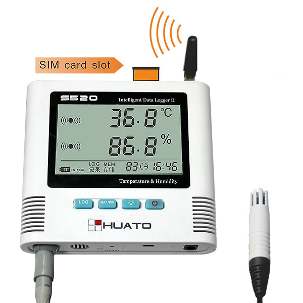 Huato S500-EX-GSM Single External Sensor Temp. and Humidity Data Logger