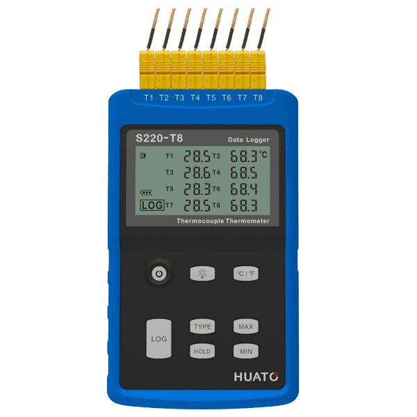 Huato S220-T8 Series Thermocouple Thermometer Data logger